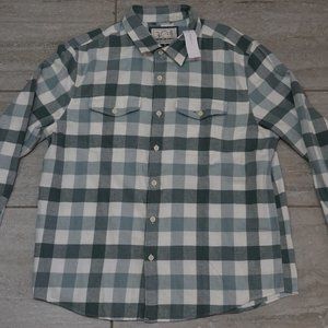 NEW w Tags American Eagle Men's Flannel Size XL Green/Blue